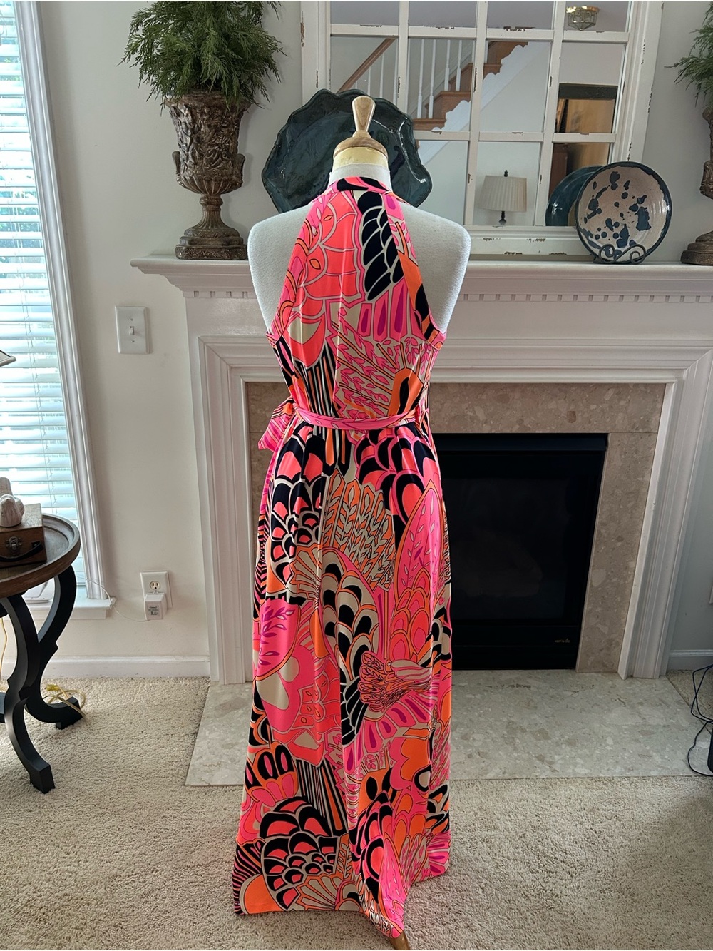 JB by Julie Brown Bold Multi Color Wrap Maxi Dress - Picture 4 of 8